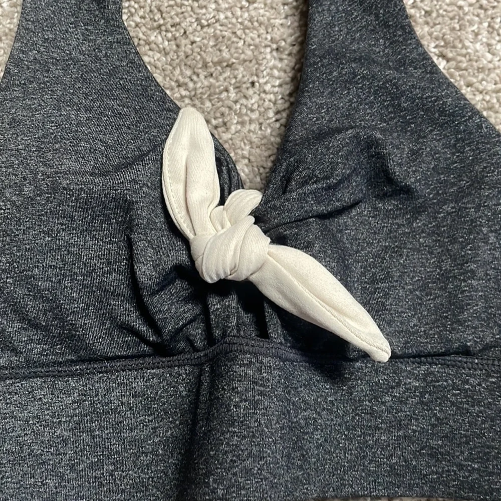 Cotton On Body bra top with bow charcoal color size S new